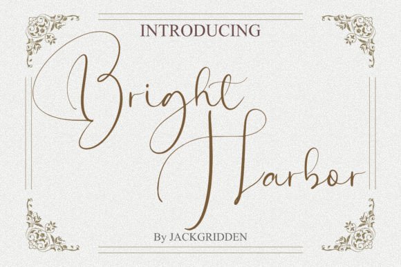Bright Harbor Font: A Script Typeface for Polished Brands