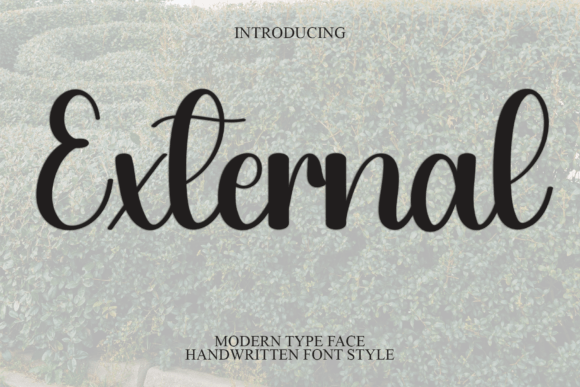 External Font: A Modern Handwritten Typeface for Branding