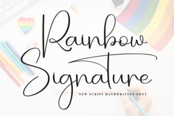 Rainbow Signature: A Handwritten Font for Brand Growth